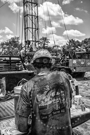 Black and White Fine Art Photography of Oil Wells and Fracking outside Austin, Texas