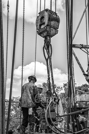 Black and White Fine Art Photography of Oil Wells and Fracking outside Austin, Texas