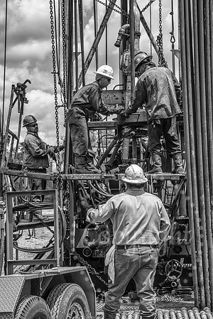 Black and White Fine Art Photography of Oil Wells and Fracking outside Austin, Texas